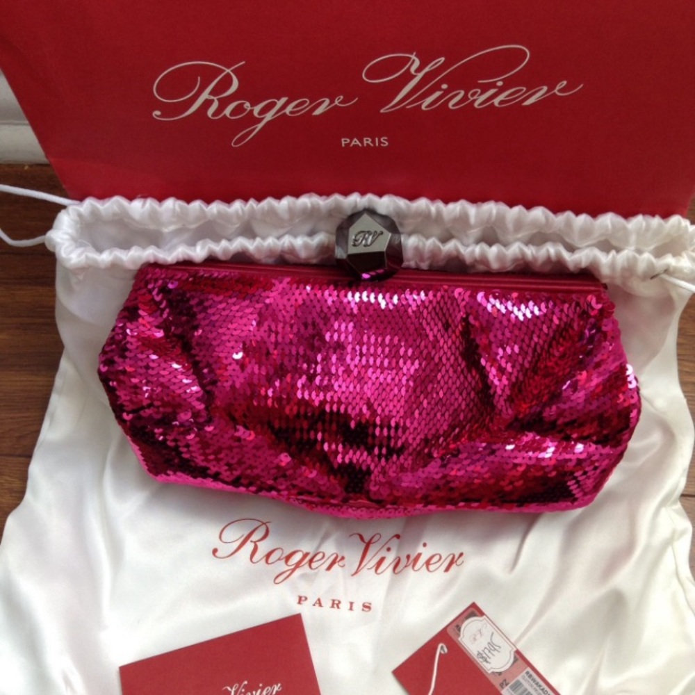 Brand New - Sequins Fuchsia Clutch